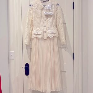 NWT IVORY SELF PORTRAIT GUIPURE MIDI DRESS